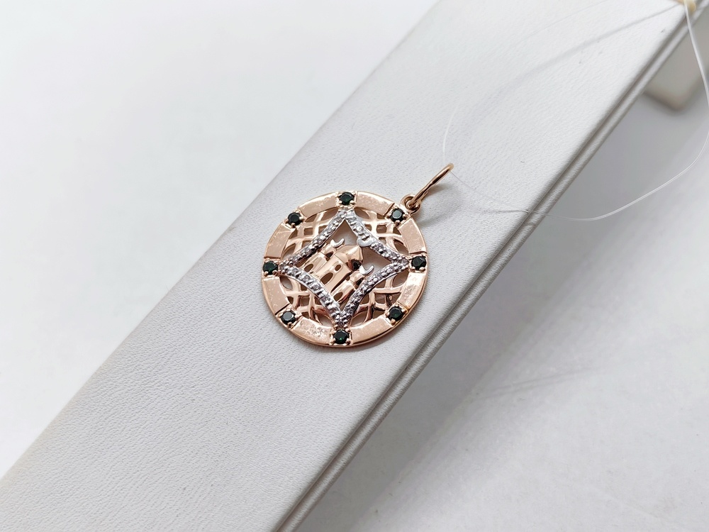 031711/ф ПОДВЕСКА С КАМНЯМИ (Au 585)