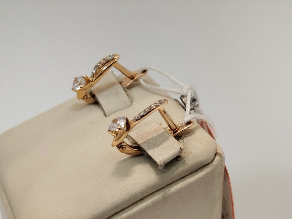 СКМИ585 СЕРЬГИ С КАМНЯМИ (Au 585)