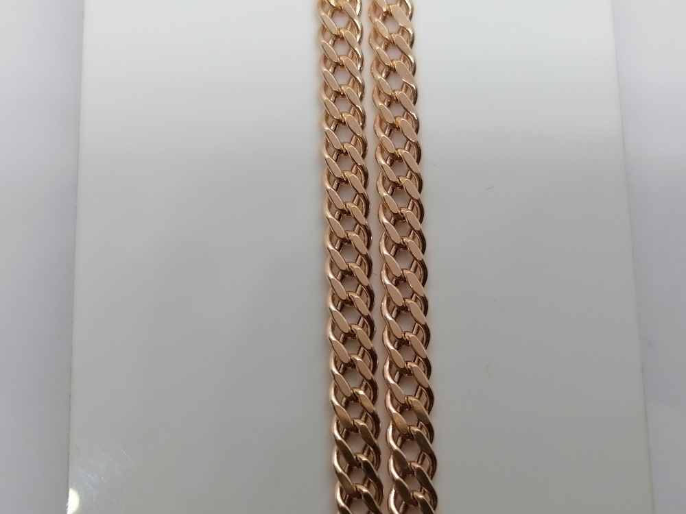 8080154П-45 ЦЕПЬ ПУСТОТЕЛАЯ Ромб двойной (Au 585)