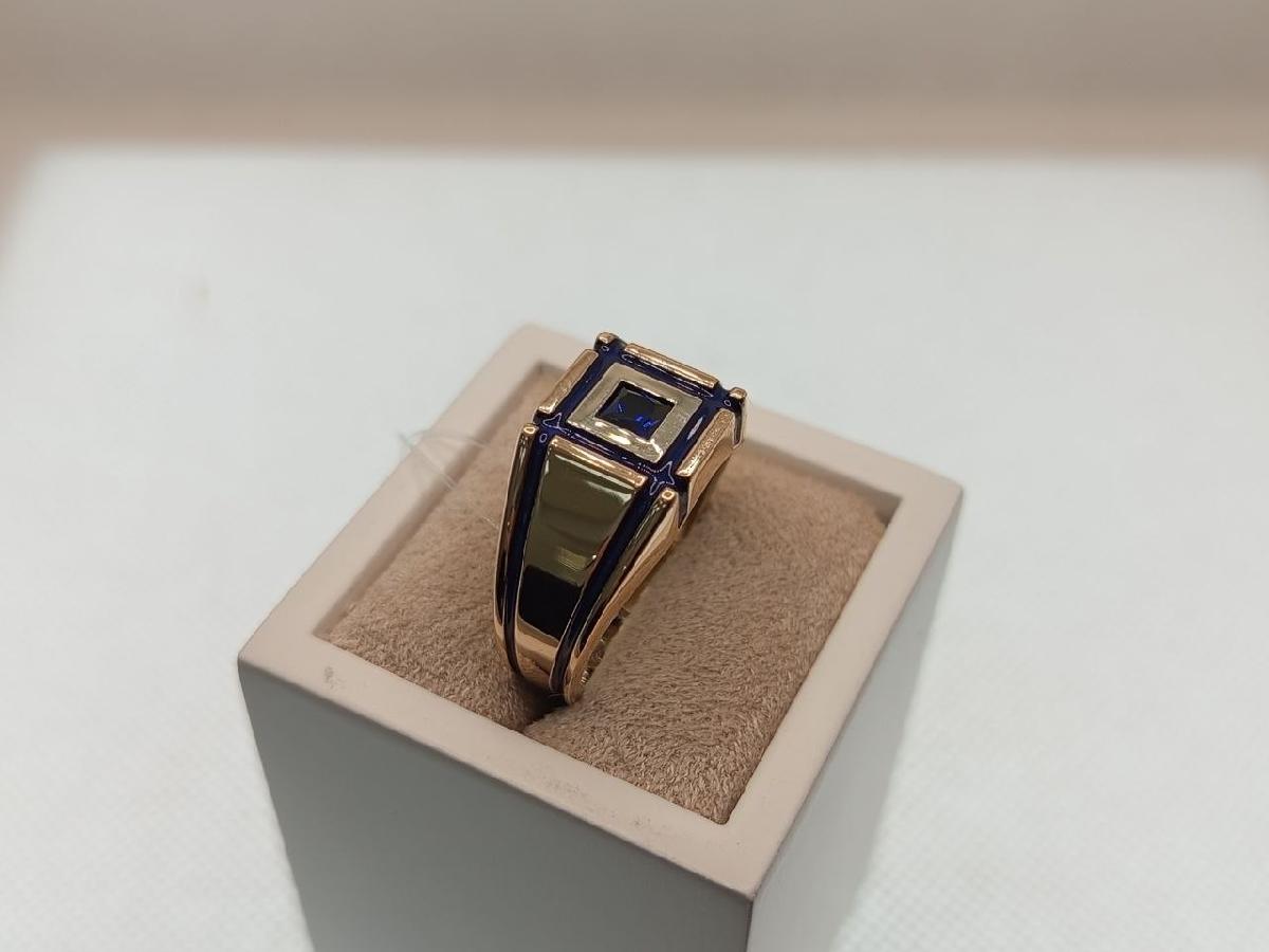 КОЛЬЦО ПЕЧАТКА сапфир г.т. (Au 585)