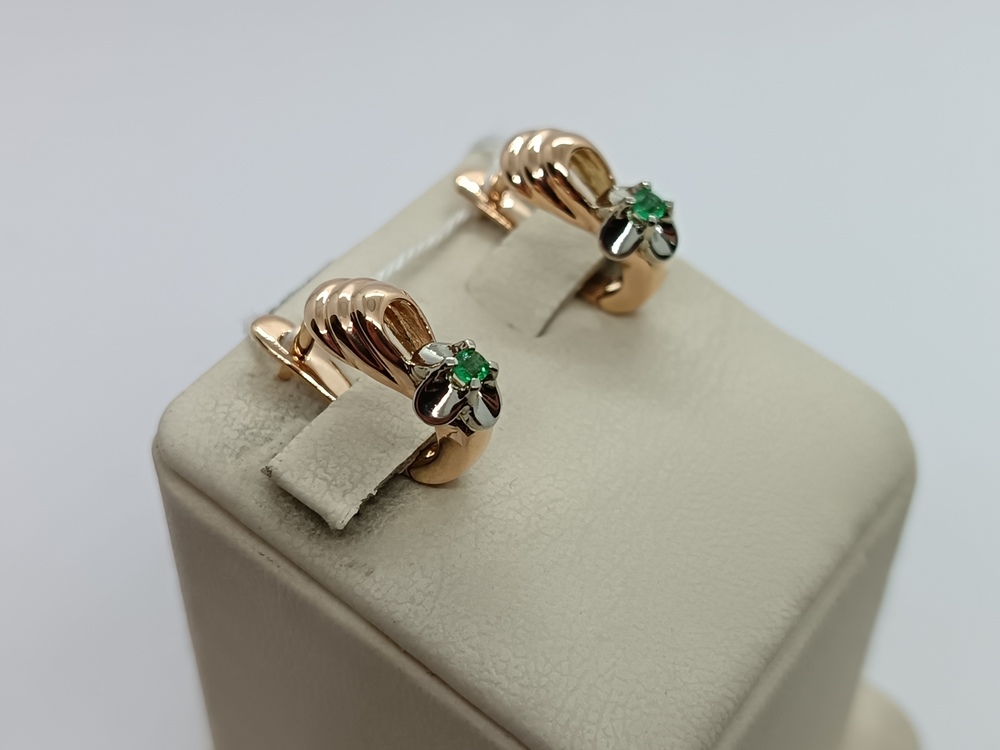 СЕРЬГИ С КАМНЕМ (Au 585)