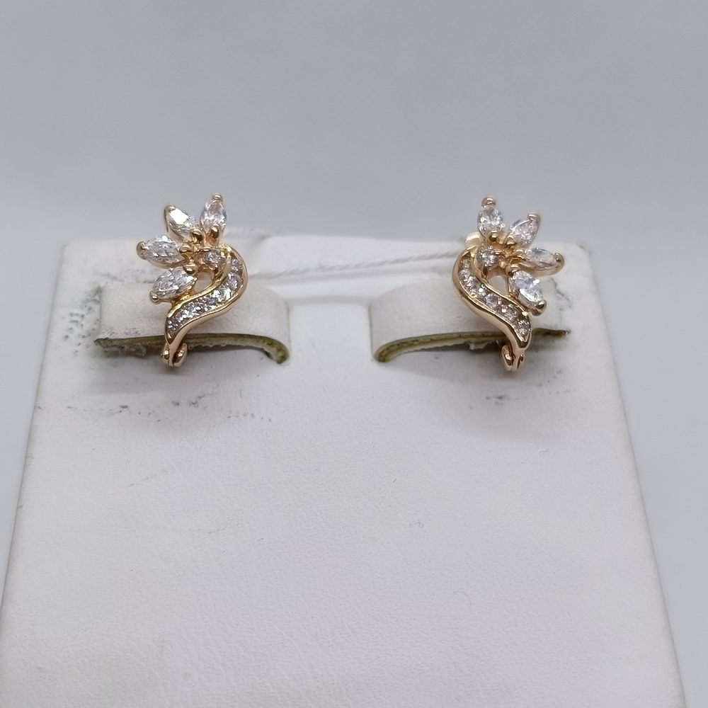 СКМИ585 СЕРЬГИ С КАМНЯМИ (Au 585)