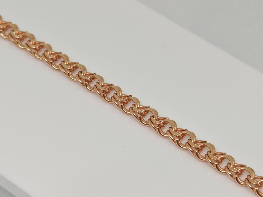 БРАСЛЕТ ПУСТОТЕЛЫЙ Бисмарк (Au 585)