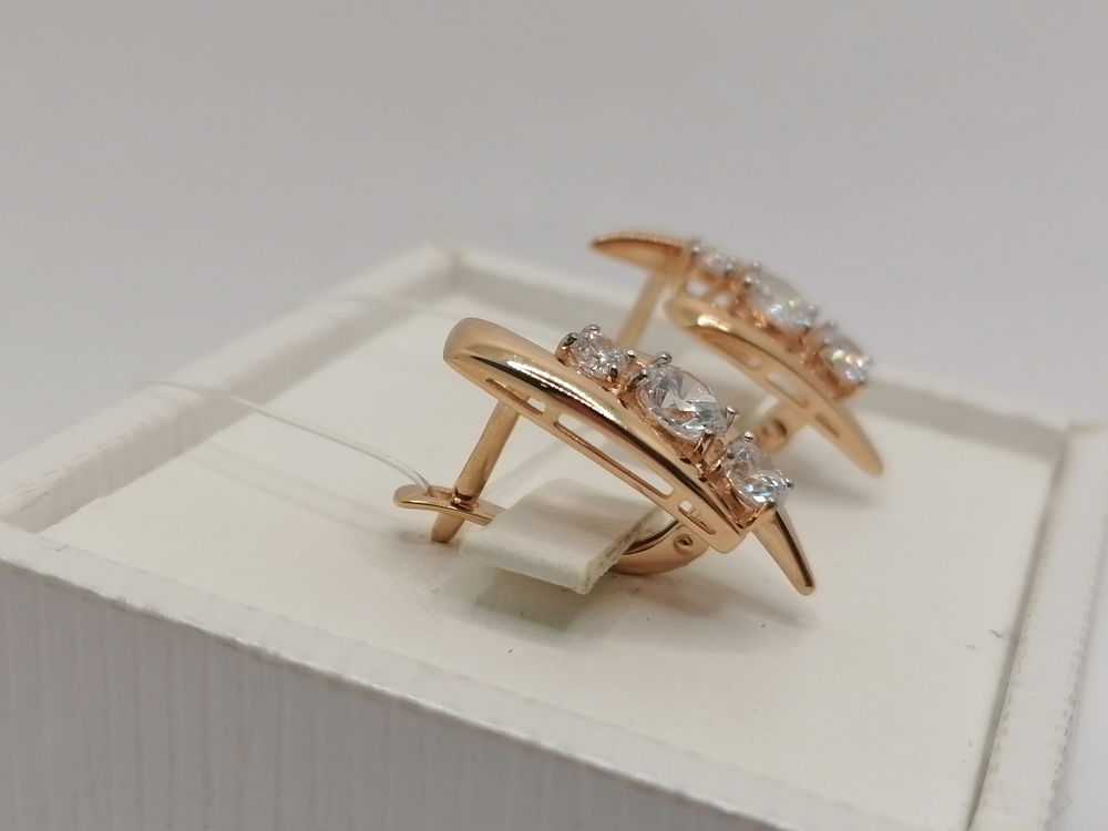 012162-1102 СЕРЬГИ С КАМНЯМИ (Au 585)