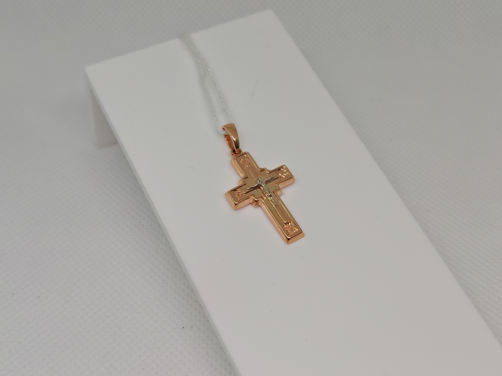 ПОДВЕСКА КРЕСТ БЕЗ КАМНЯ (Au 585)