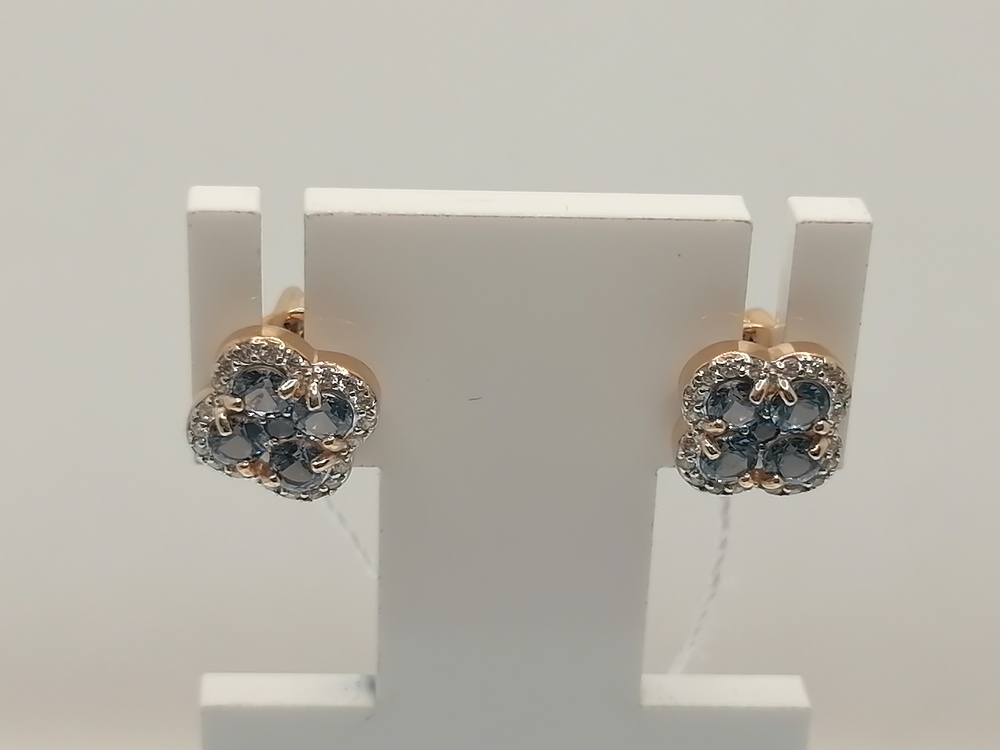 СЕРЬГИ ПУСЕТЫ с камнями (Au 585)