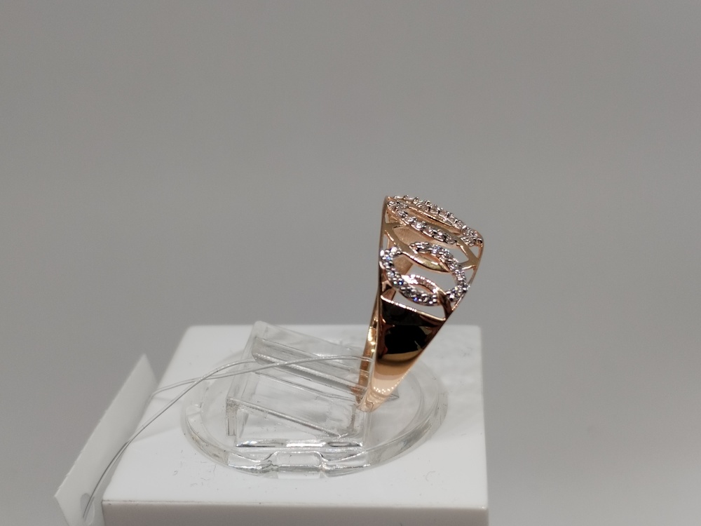 КОЛЬЦО С КАМНЯМИ (Au 585)