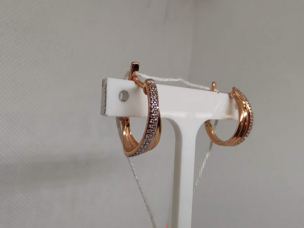 СКМИ585 СЕРЬГИ С КАМНЯМИ (Au 585)