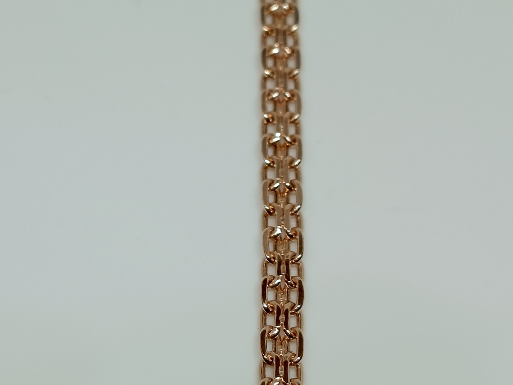 БРАСЛЕТ ПУСТОТЕЛЫЙ Бисмарк машинный (Au 585)