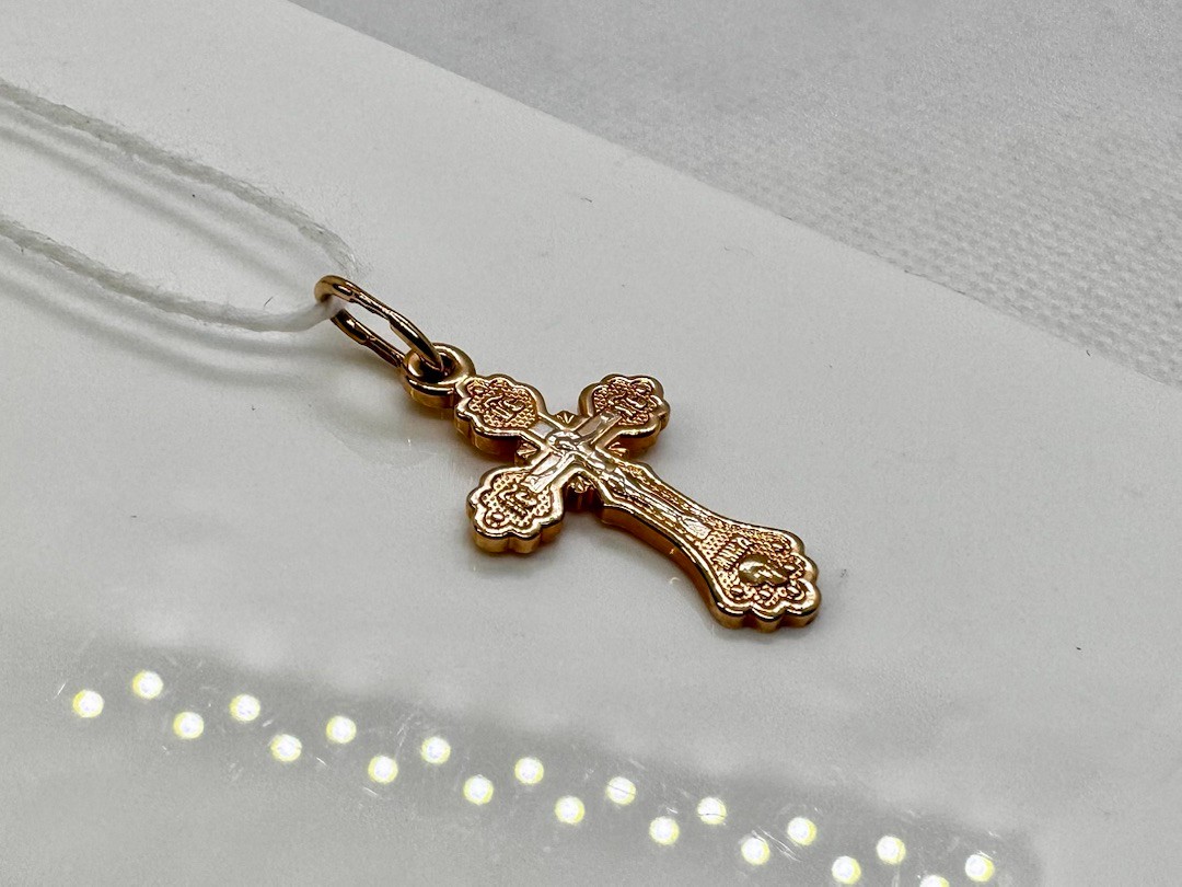 ПОДВЕСКА КРЕСТ БЕЗ КАМНЯ (Au 585)