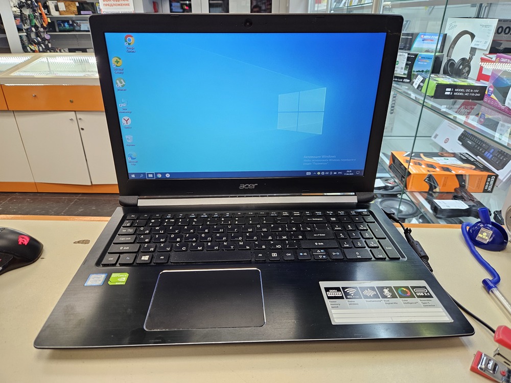 Ноутбук Acer; Core i5-7200U, GeForce 940MX, 6 Гб, Нет, 500 Гб