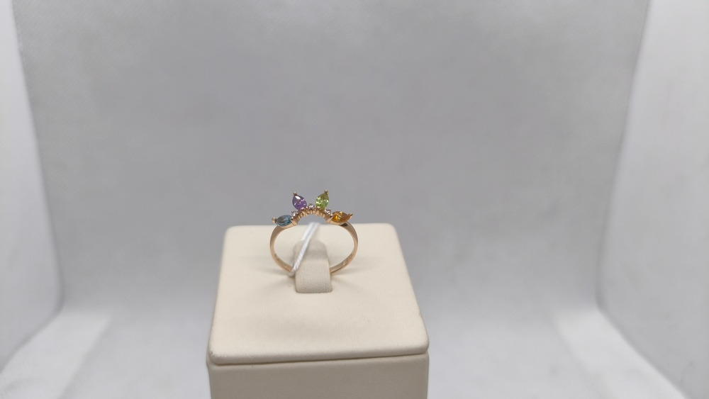 КОЛКМИ585 КОЛЬЦО С КАМНЯМИ (Au 585)