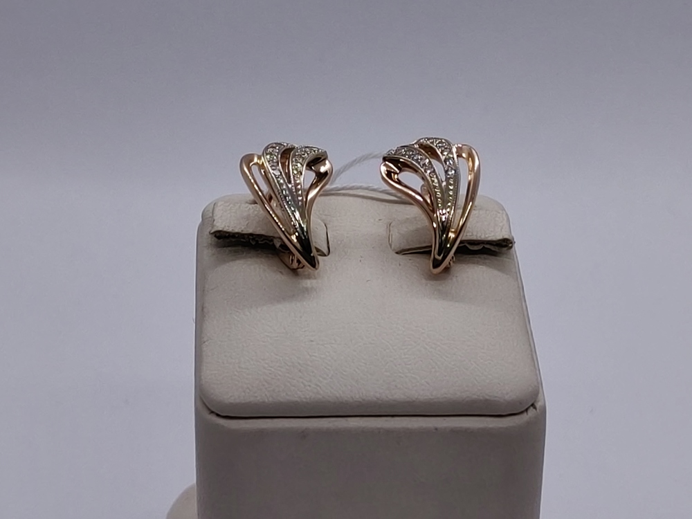 СКМИ585 СЕРЬГИ С КАМНЯМИ (Au 585)