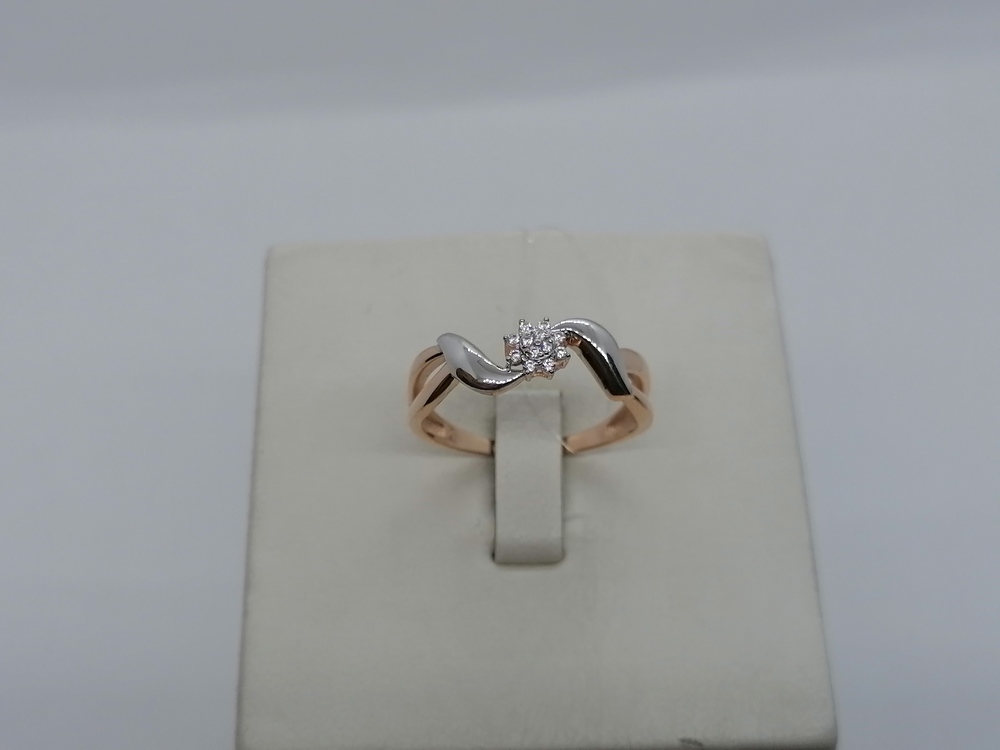 КОЛЬЦО С КАМНЯМИ (Au 585)