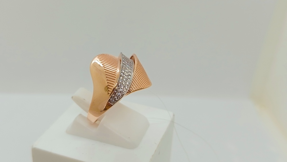 КОЛЬЦО С КАМНЯМИ (Au 585)