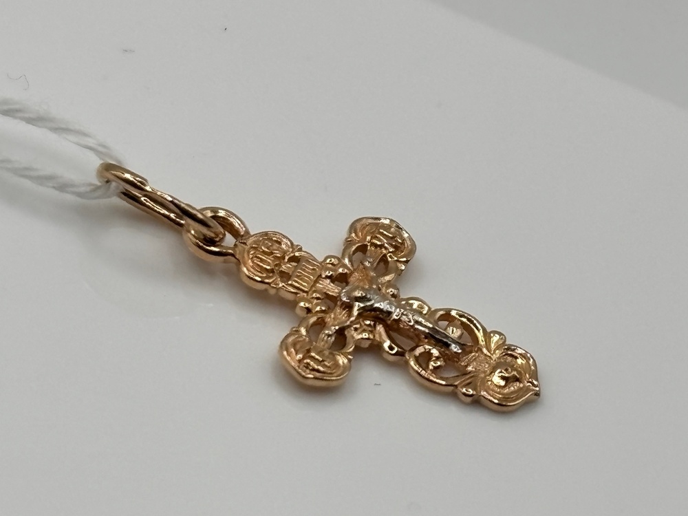 ПОДКБК585 ПОДВЕСКА КРЕСТ БЕЗ КАМНЯ (Au 585)