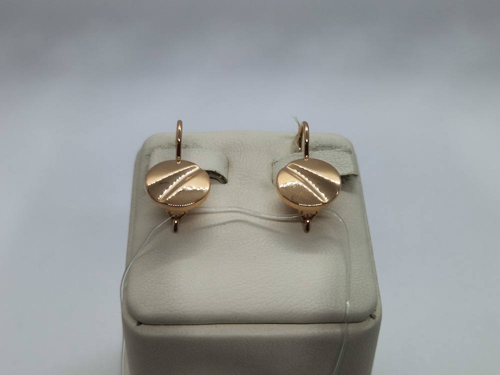 СЕРЬГИ ПЕТЕЛЬКА без камня (Au 585)