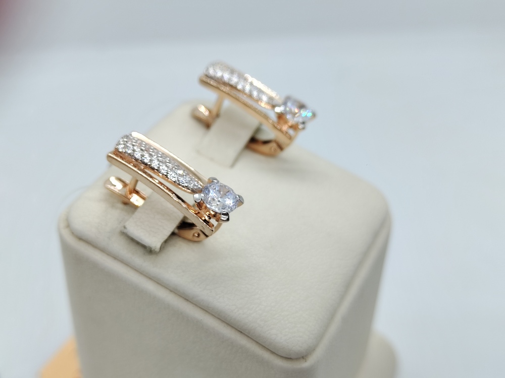 СЕРЬГИ С КАМНЯМИ (Au 585)