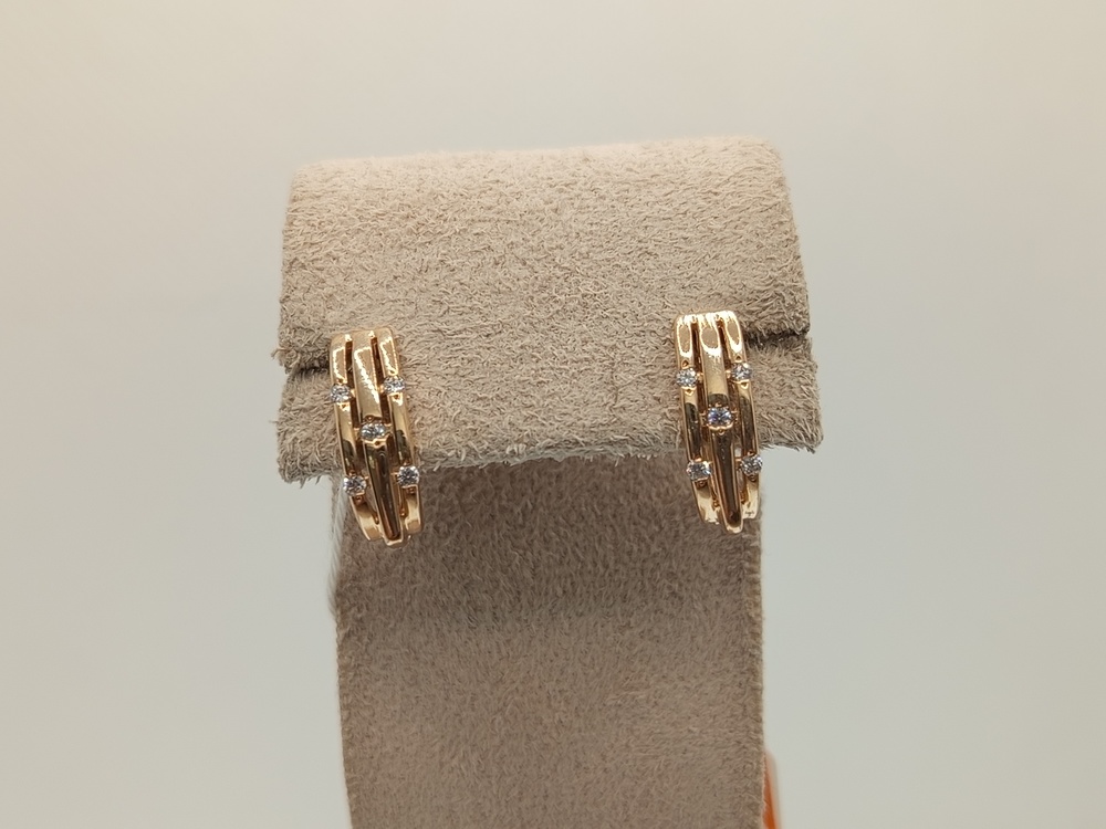 СКМИ585 СЕРЬГИ С КАМНЯМИ (Au 585)