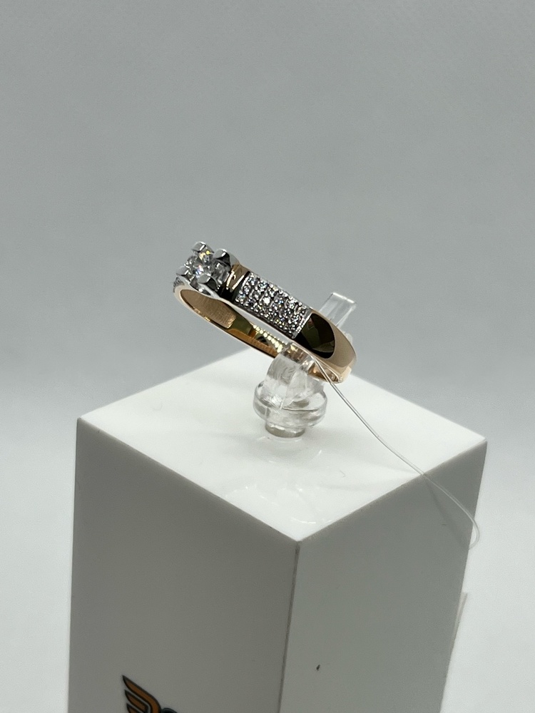 КОЛЬЦО С КАМНЯМИ (Au 585)