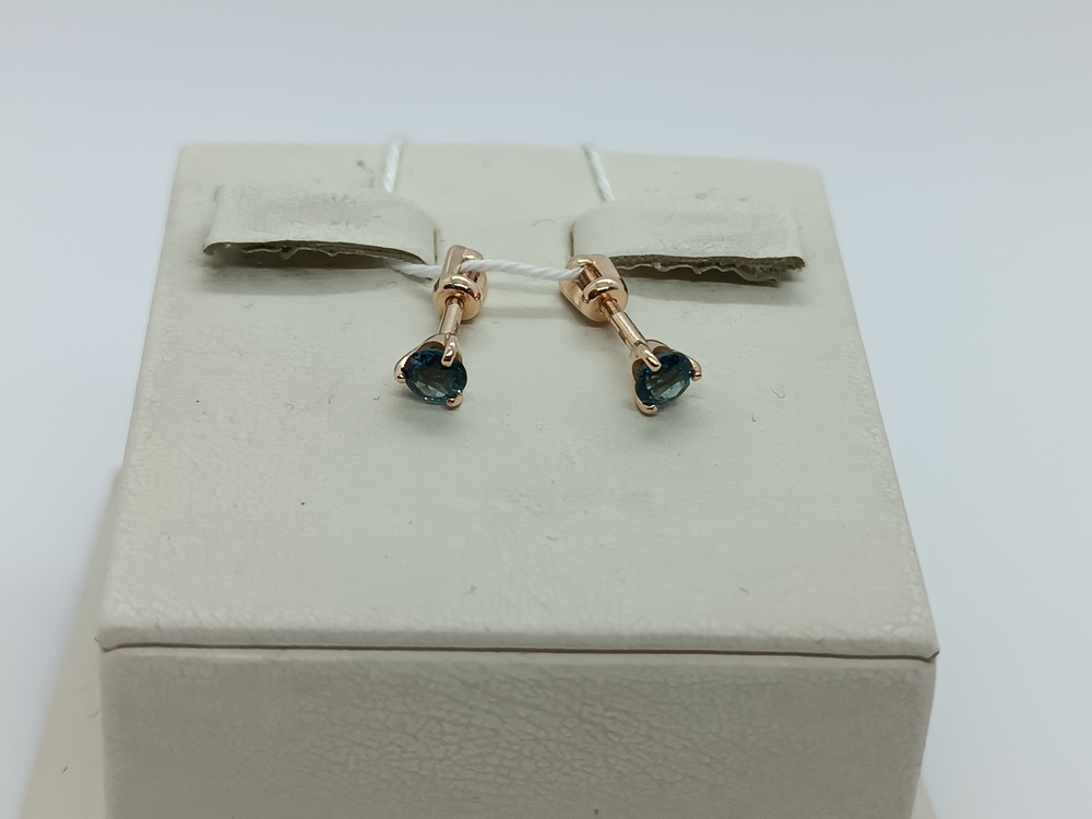 51-322-01692-3 СЕРЬГИ ПУСЕТЫ с камнем (Au 585)