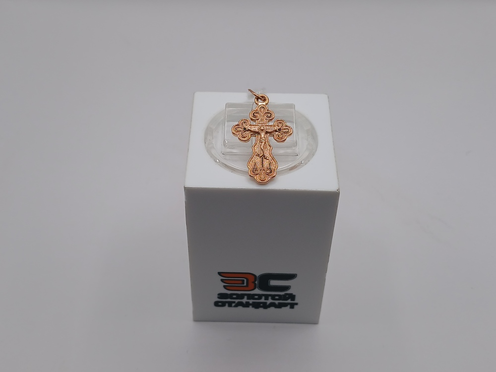 ПОДВЕСКА КРЕСТ БЕЗ КАМНЯ (Au 585)