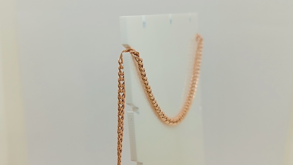 ЦЕПЬ ПУСТОТЕЛАЯ Ромб двойной (Au 585)