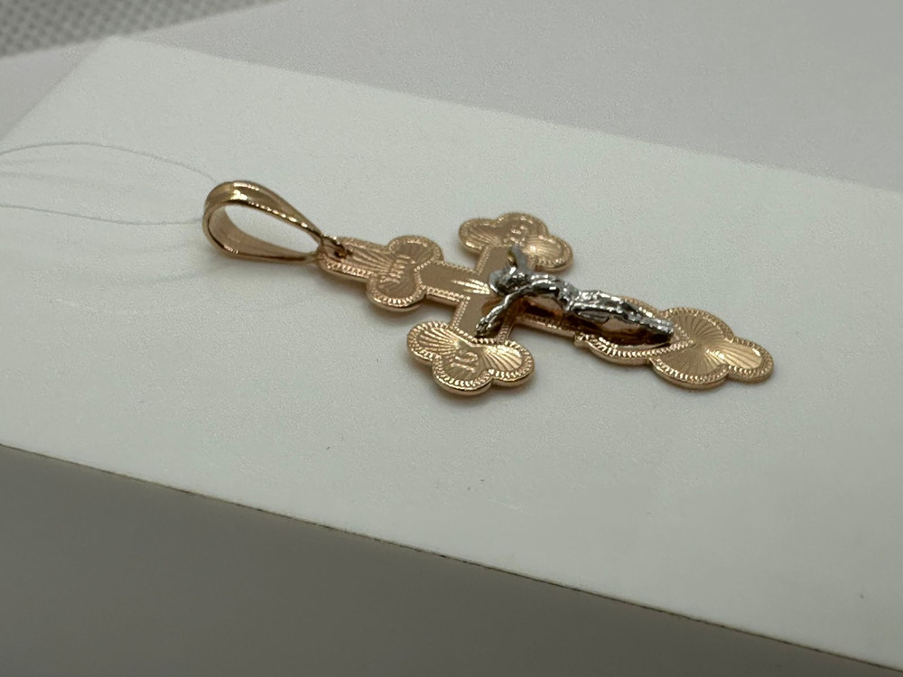 ПОДВЕСКА КРЕСТ без камня (Au 585)