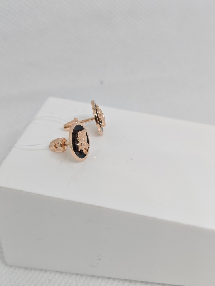 СЕРЬГИ ПУСЕТЫ эмаль (Au 585)