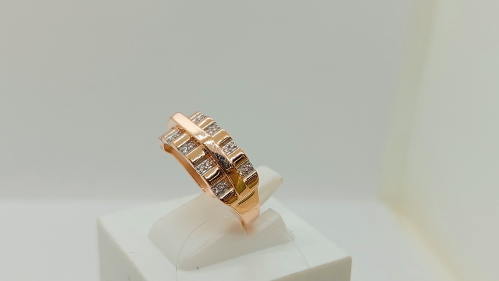 КОЛЬЦО С КАМНЯМИ (Au 585)