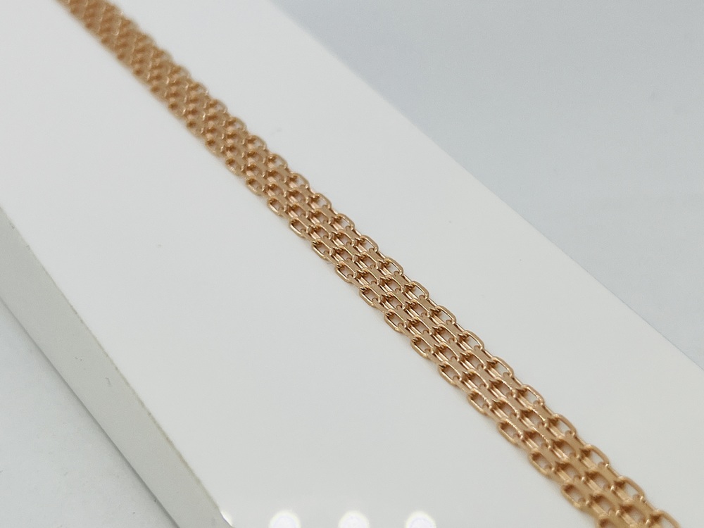 БРАСЛЕТ ПОЛНОВЕСНЫЙ Бисмарк машинный (Au 585)