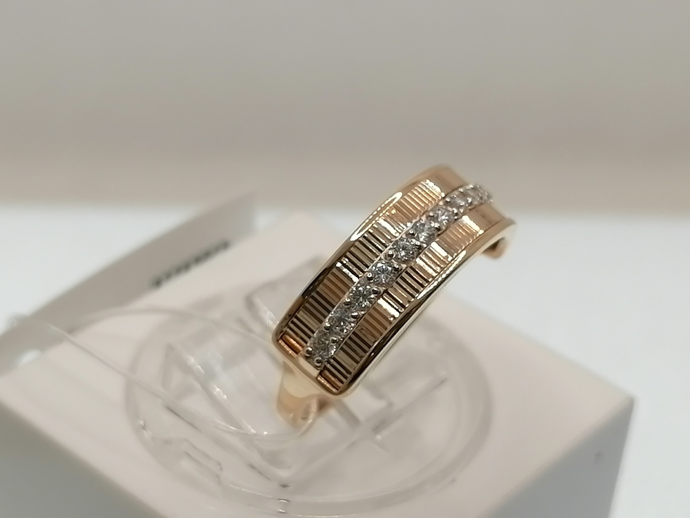 КОЛЬЦО С КАМНЯМИ (Au 585)