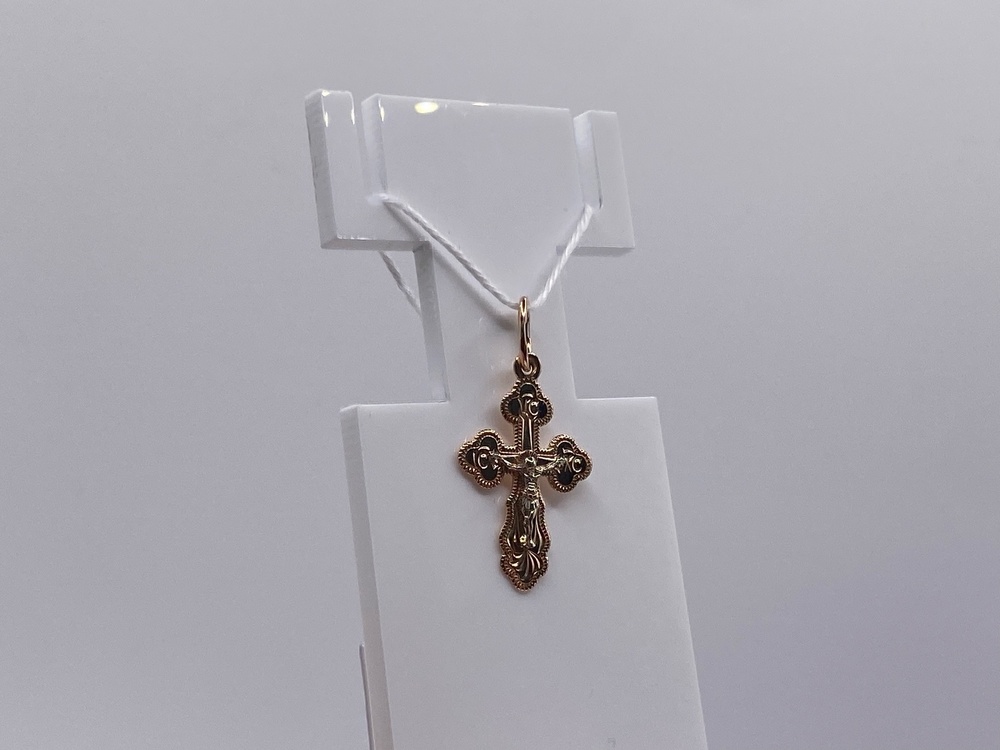 ПОДКБК585 ПОДВЕСКА КРЕСТ БЕЗ КАМНЯ (Au 585)