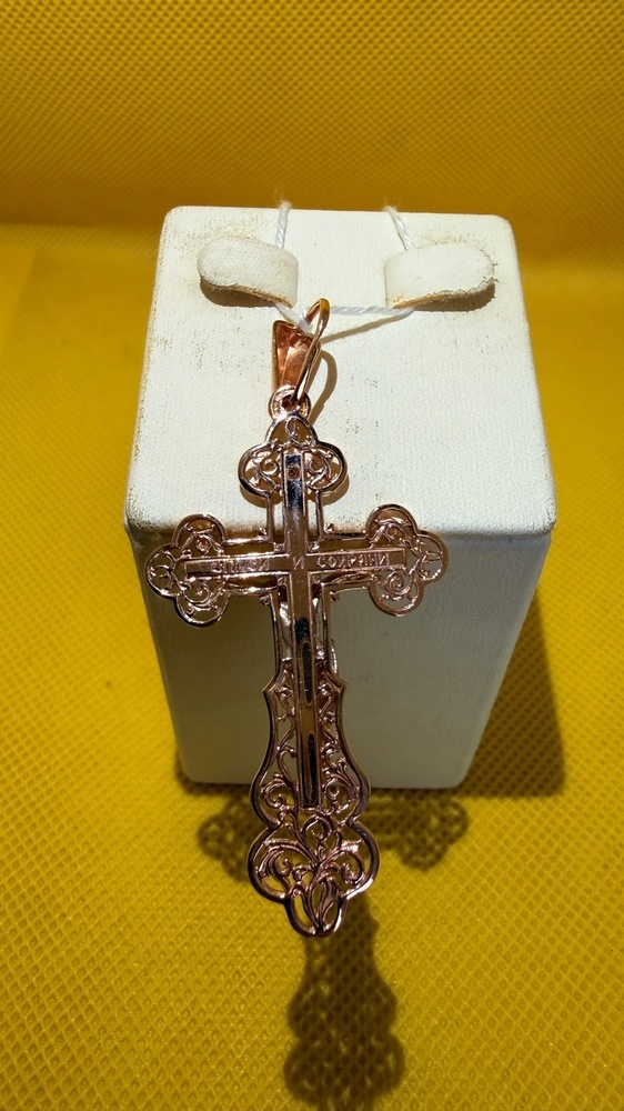 ПОДКБК585 ПОДВЕСКА КРЕСТ БЕЗ КАМНЯ (Au 585)