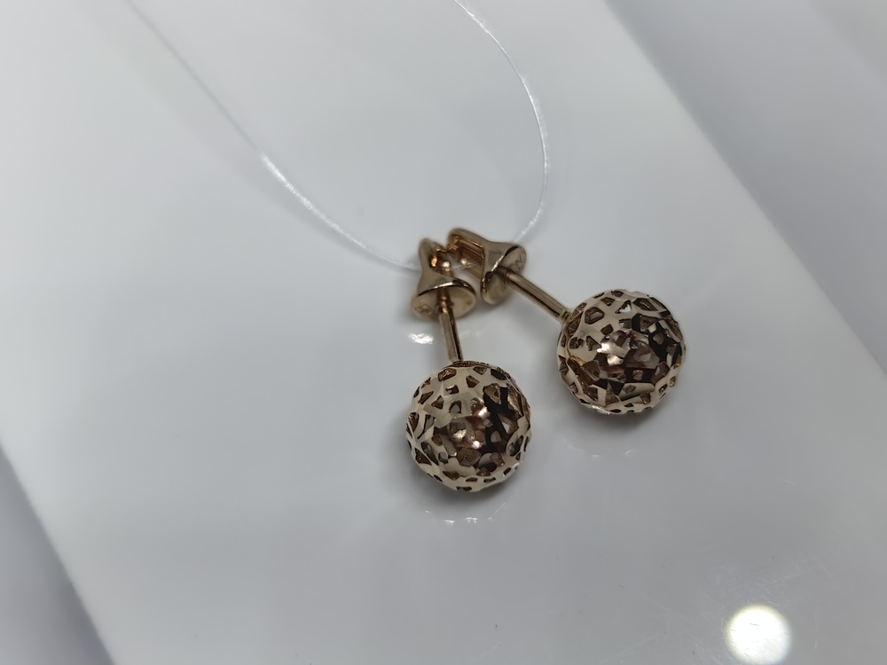 СЕРЬГИ ПУСЕТЫ без камня (Au 585)