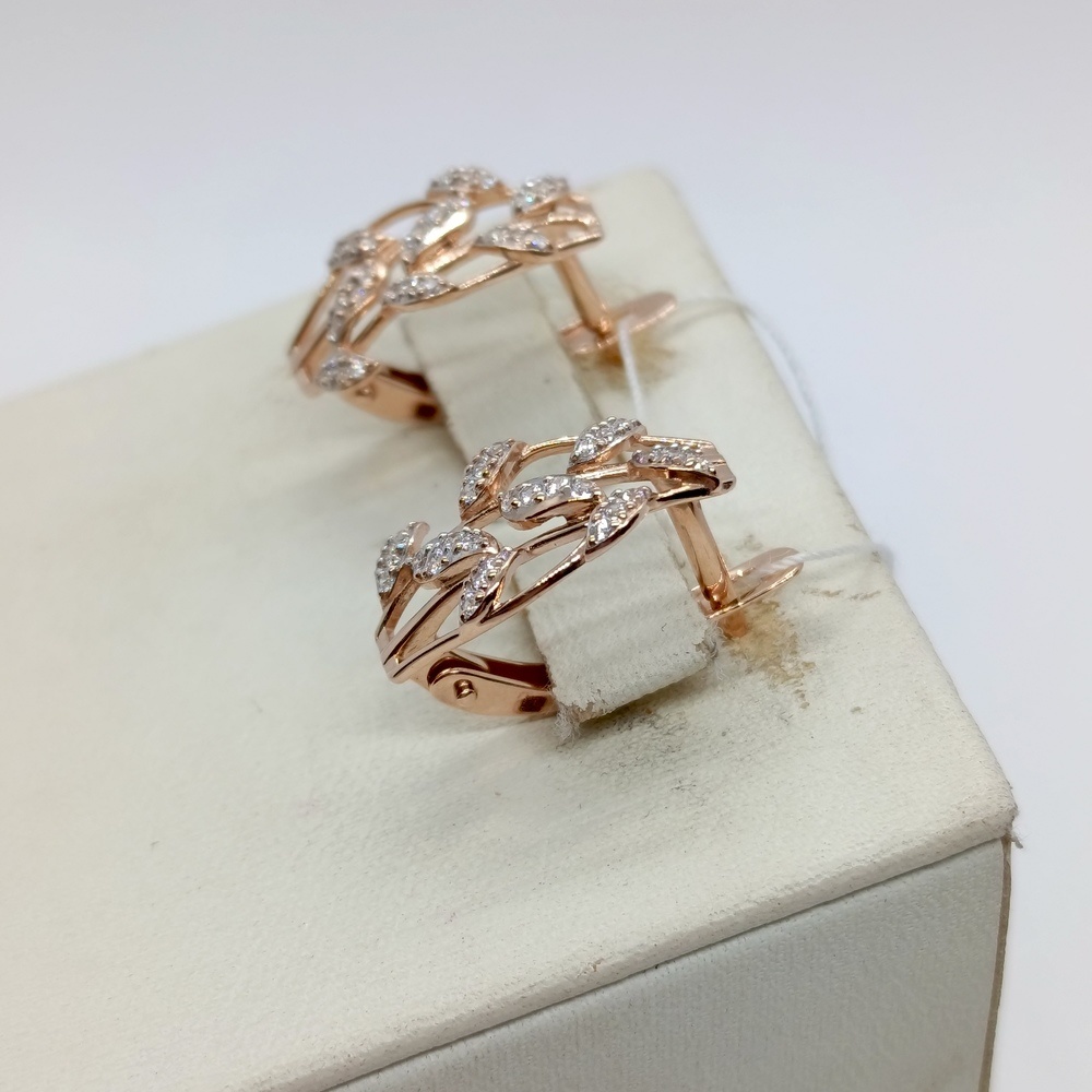 СКМИ585 СЕРЬГИ С КАМНЯМИ (Au 585)