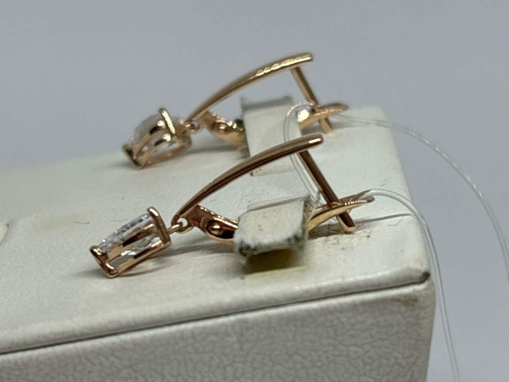 СЕРЬГИ С КАМНЕМ (Au 585)