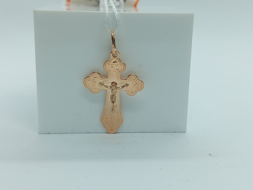 ПОДКБК585 ПОДВЕСКА КРЕСТ БЕЗ КАМНЯ (Au 585)