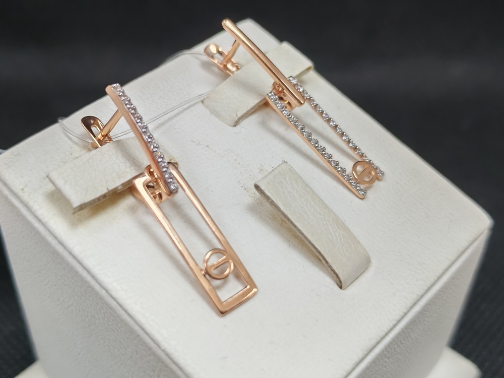 СЕРЬГИ С КАМНЯМИ (Au 585)