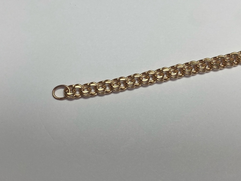 БРАСЛЕТ ПУСТОТЕЛЫЙ Бисмарк (Au 585)