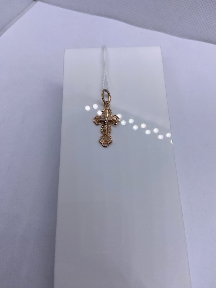 ПОДВЕСКА КРЕСТ БЕЗ КАМНЯ (Au 585)