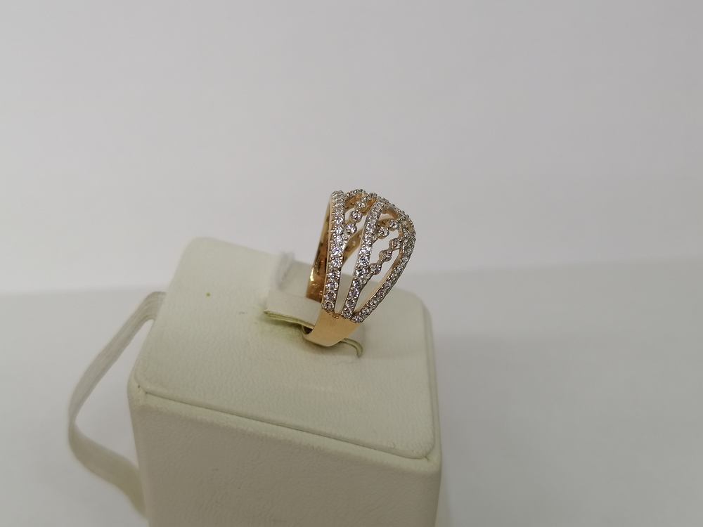 КОЛЬЦО С КАМНЯМИ (Au 585)