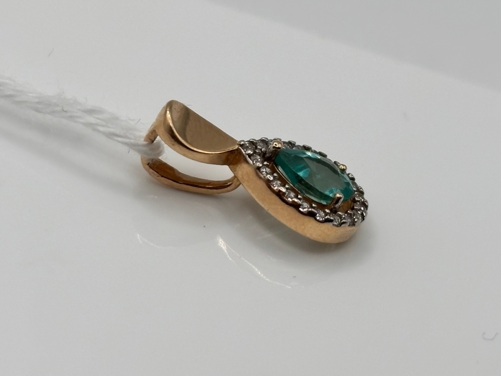 ПОДКМИ585 ПОДВЕСКА С КАМНЯМИ (Au 585)