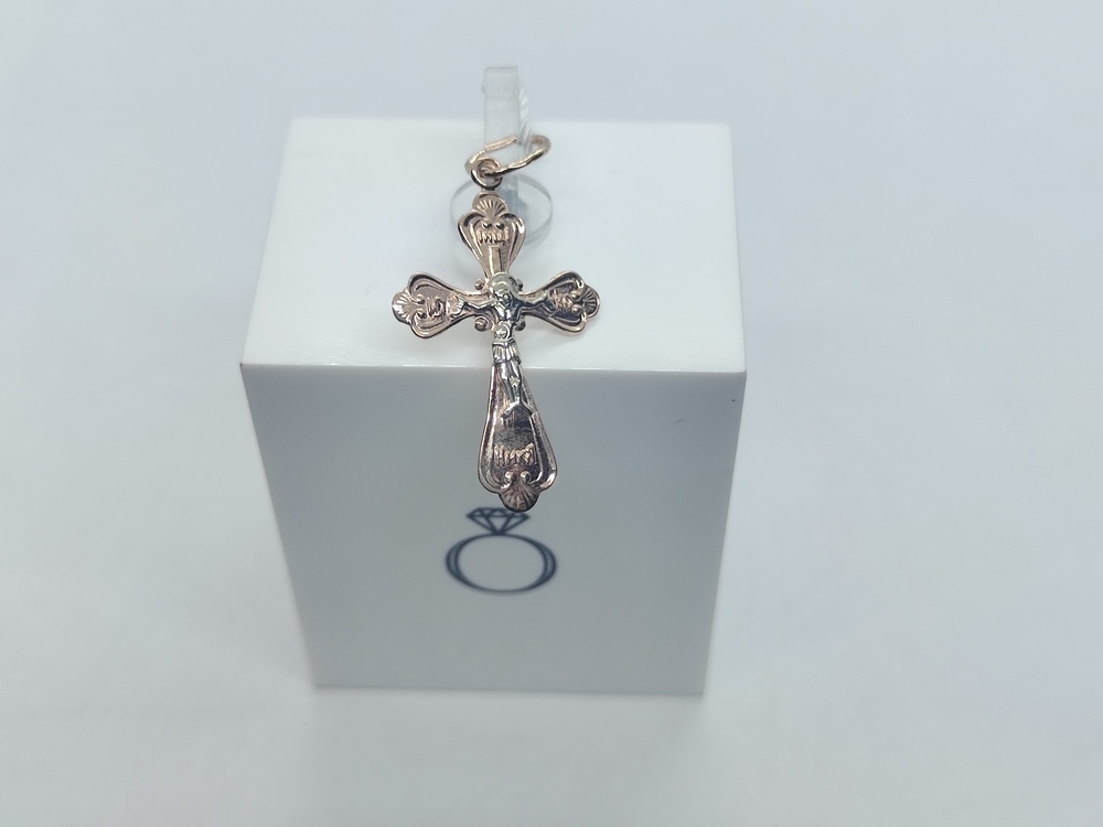 ПОДВЕСКА КРЕСТ БЕЗ КАМНЯ (Au 585)