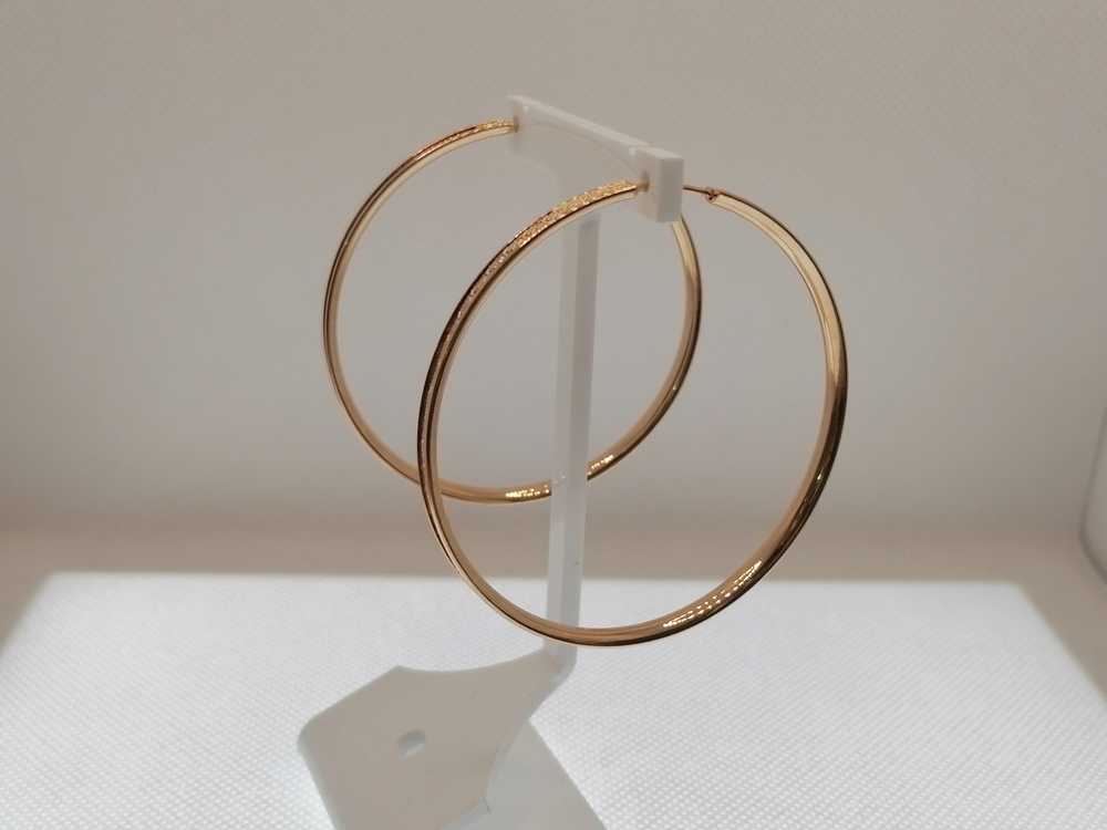 СЕРЬГИ КОНГО Рифленые (Au 585)