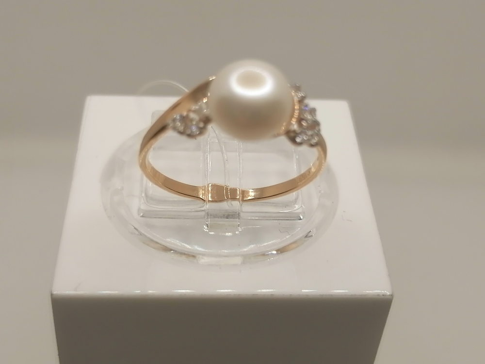 791116 КОЛЬЦО ЖЕМЧУГ с камнями (Au 585)