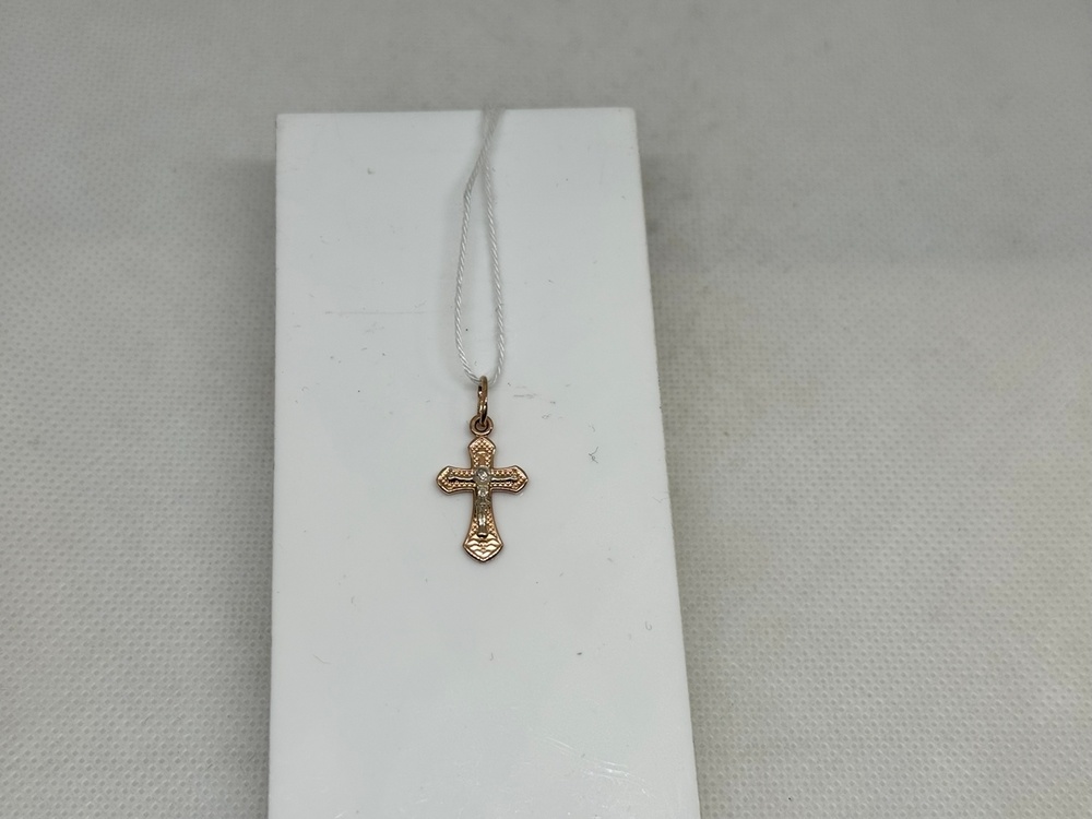 ПОДВЕСКА КРЕСТ БЕЗ КАМНЯ (Au 585)