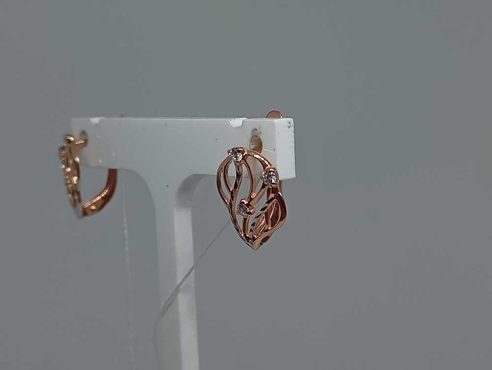 СКМИ585 СЕРЬГИ С КАМНЯМИ (Au 585)