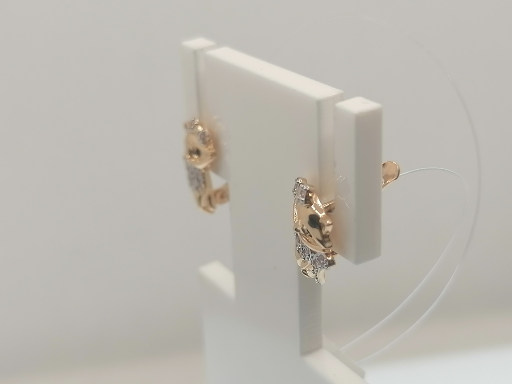 СЕРЬГИ С КАМНЕМ (Au 585)