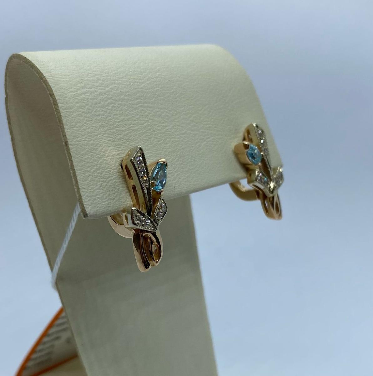 СЕРЬГИ С КАМНЯМИ (Au 585)